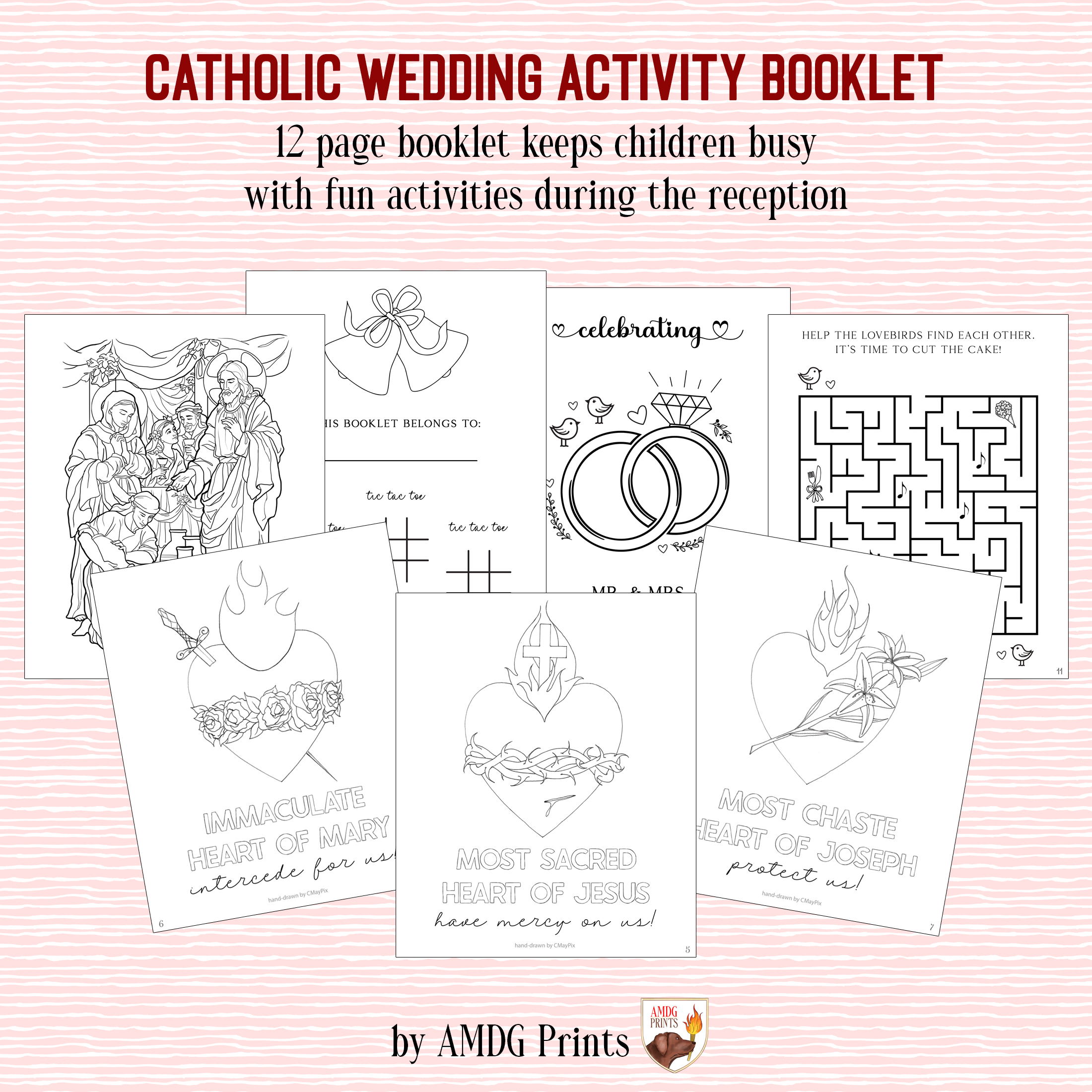 Catholic Wedding Activities Booklet - AMDG Prints