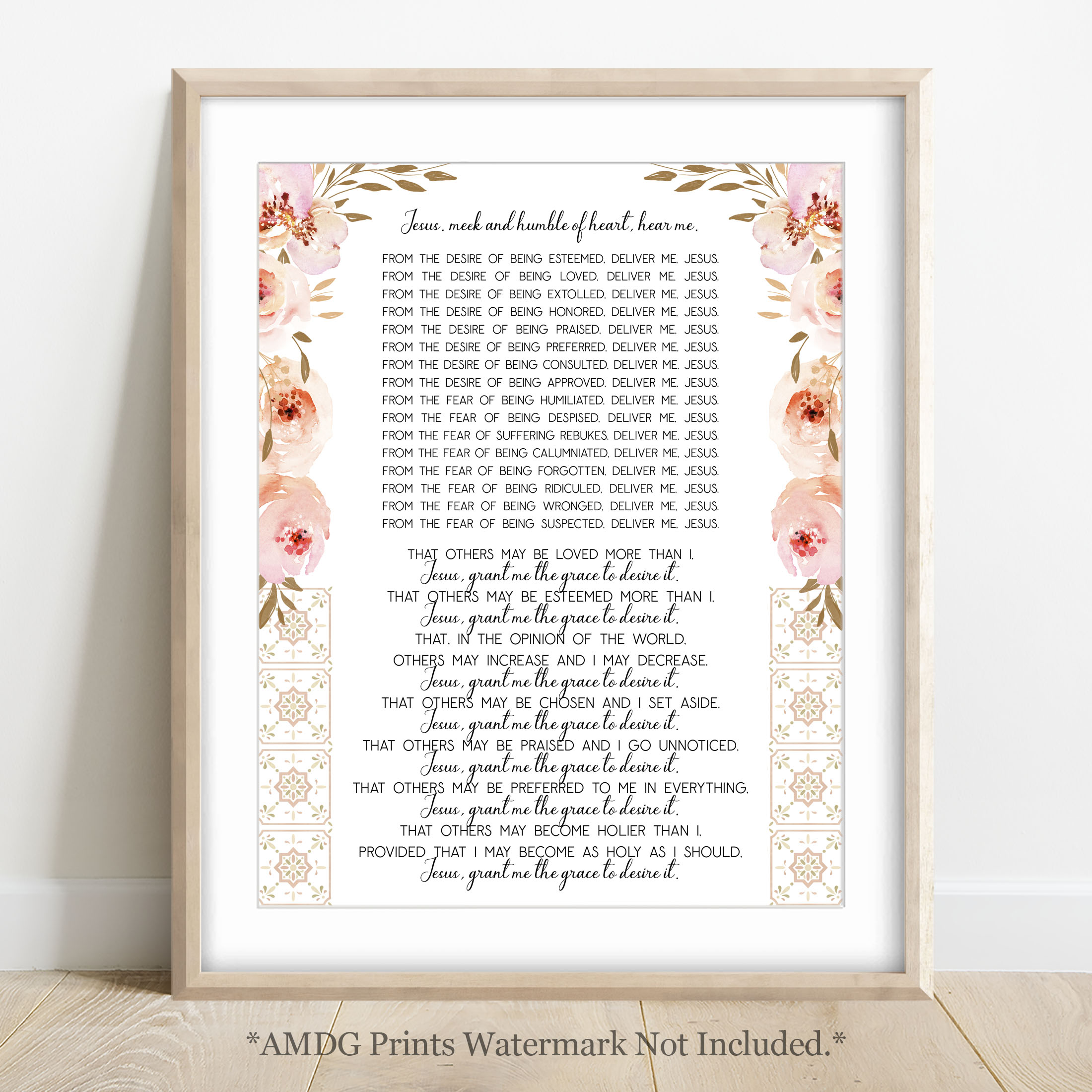 P30 Litany of Humility - AMDG Prints