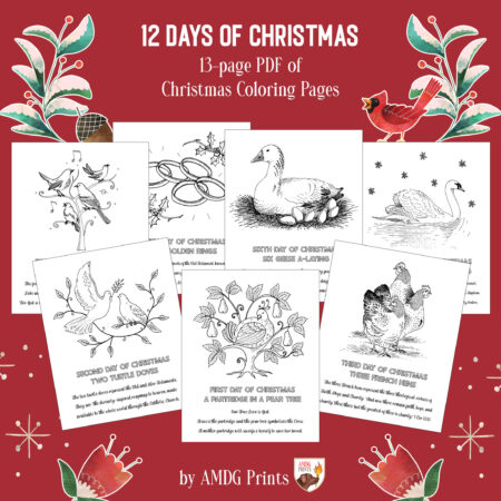 12 Days of Christmas Coloring Pages