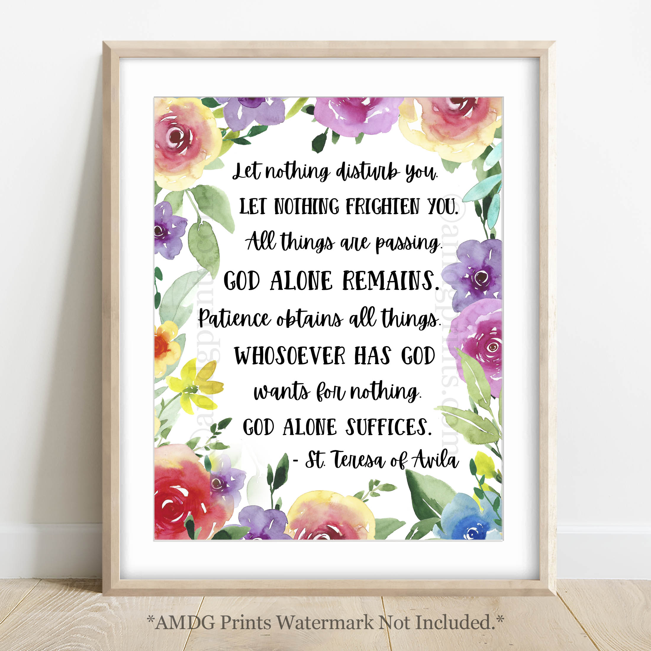 Sq10 Let Nothing Disturb You - Amdg Prints