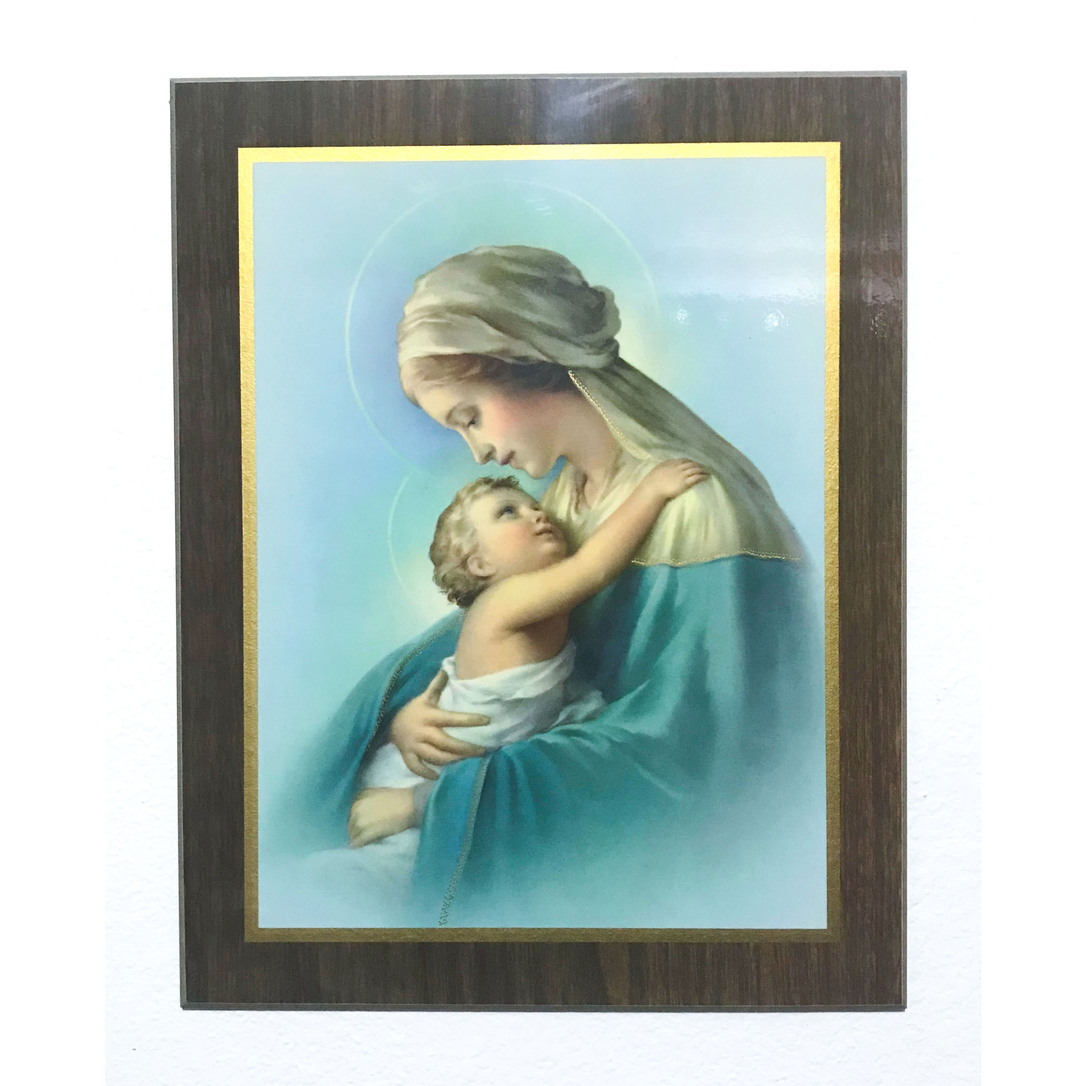 Vintage Plaque Madonna and Child