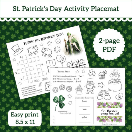 PM01 St. Patrick's Placemat Activities