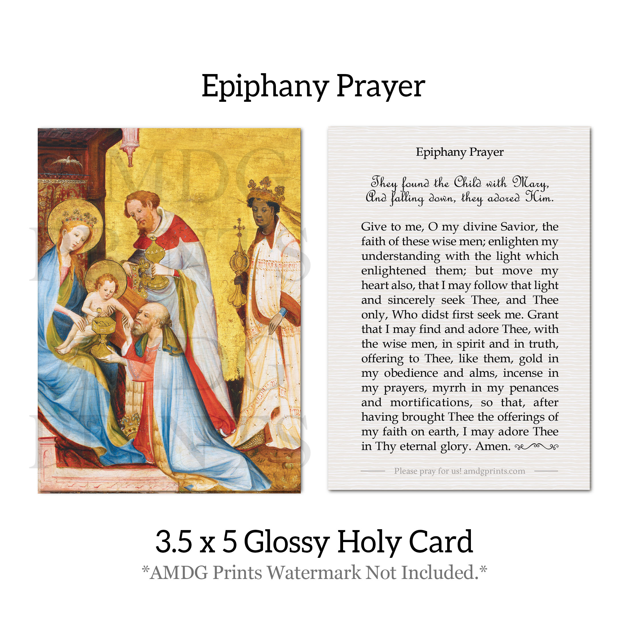 Epiphany Prayer Cards